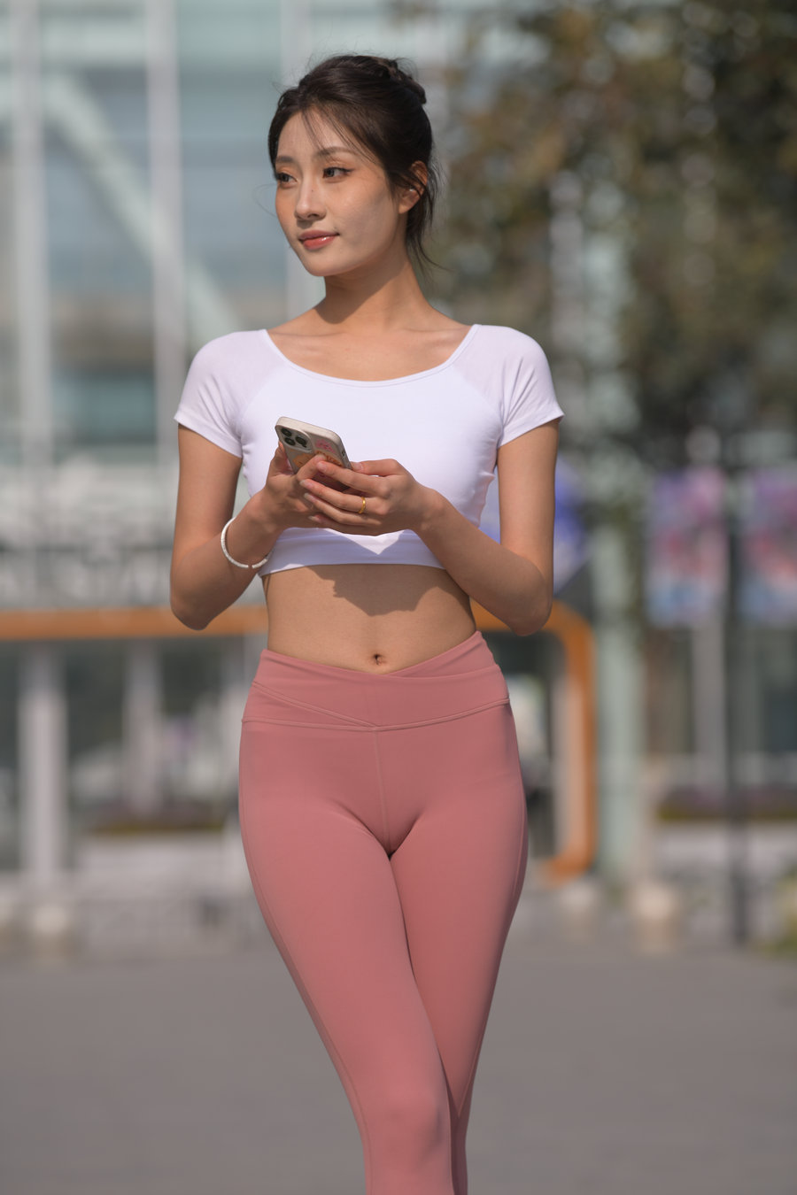 图片[1]-粉红色瑜伽裤女孩J4915 583P1V-26.4GB-华仔美图