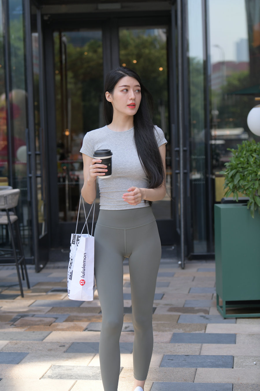 图片[4]-在外面逛街的瑜伽裤女孩J2240 449P1V-16.7GB-华仔美图