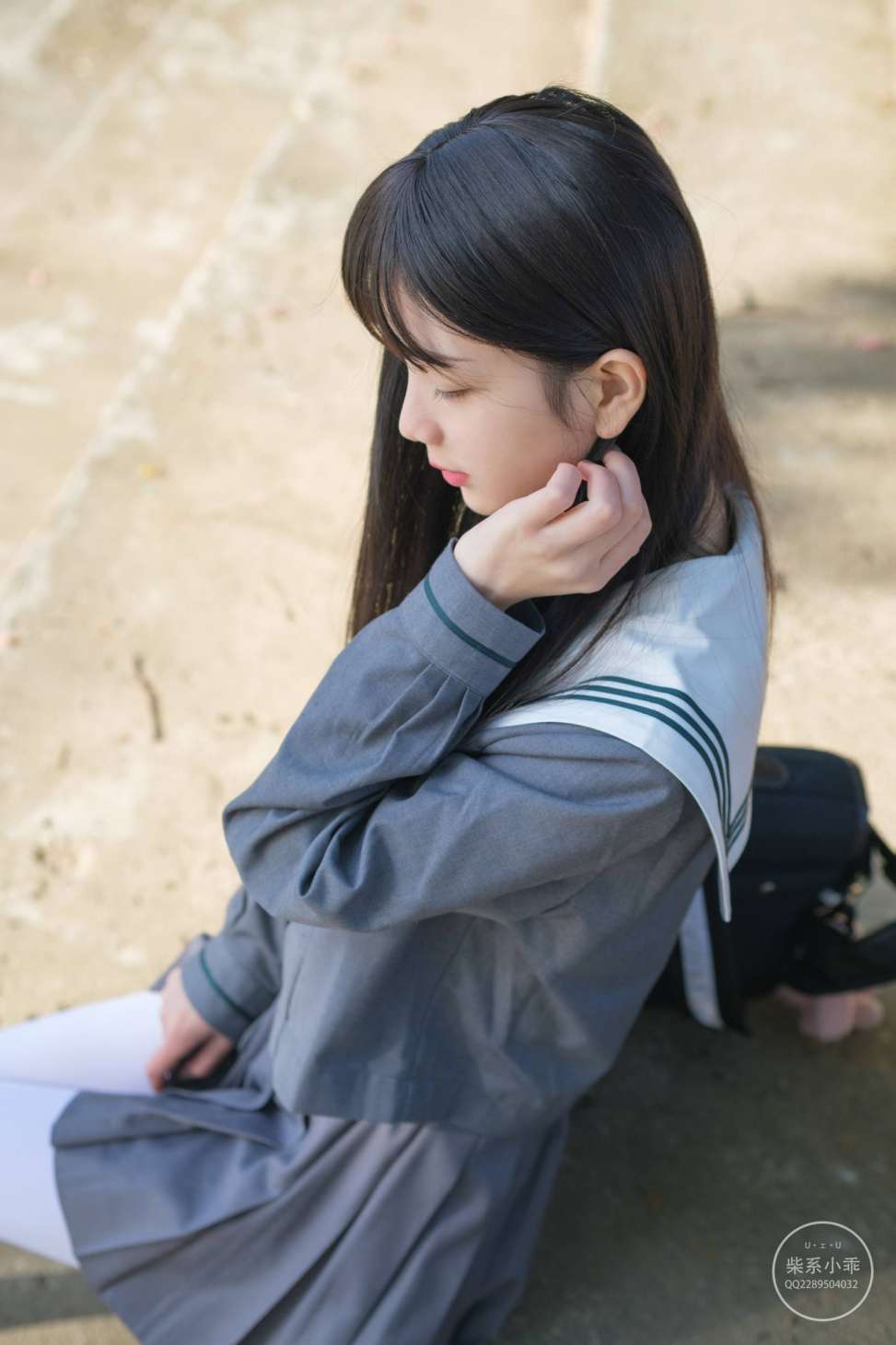 图片[3]-白丝清纯少女真的太可爱了【60P】20001-华仔美图