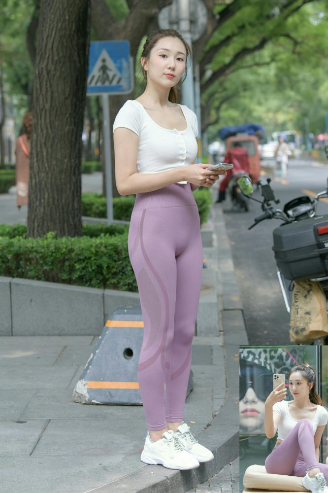 图片[5]-香芋色瑜伽裤高马尾漂亮女孩J2206 545P1V-19.1GB-华仔美图