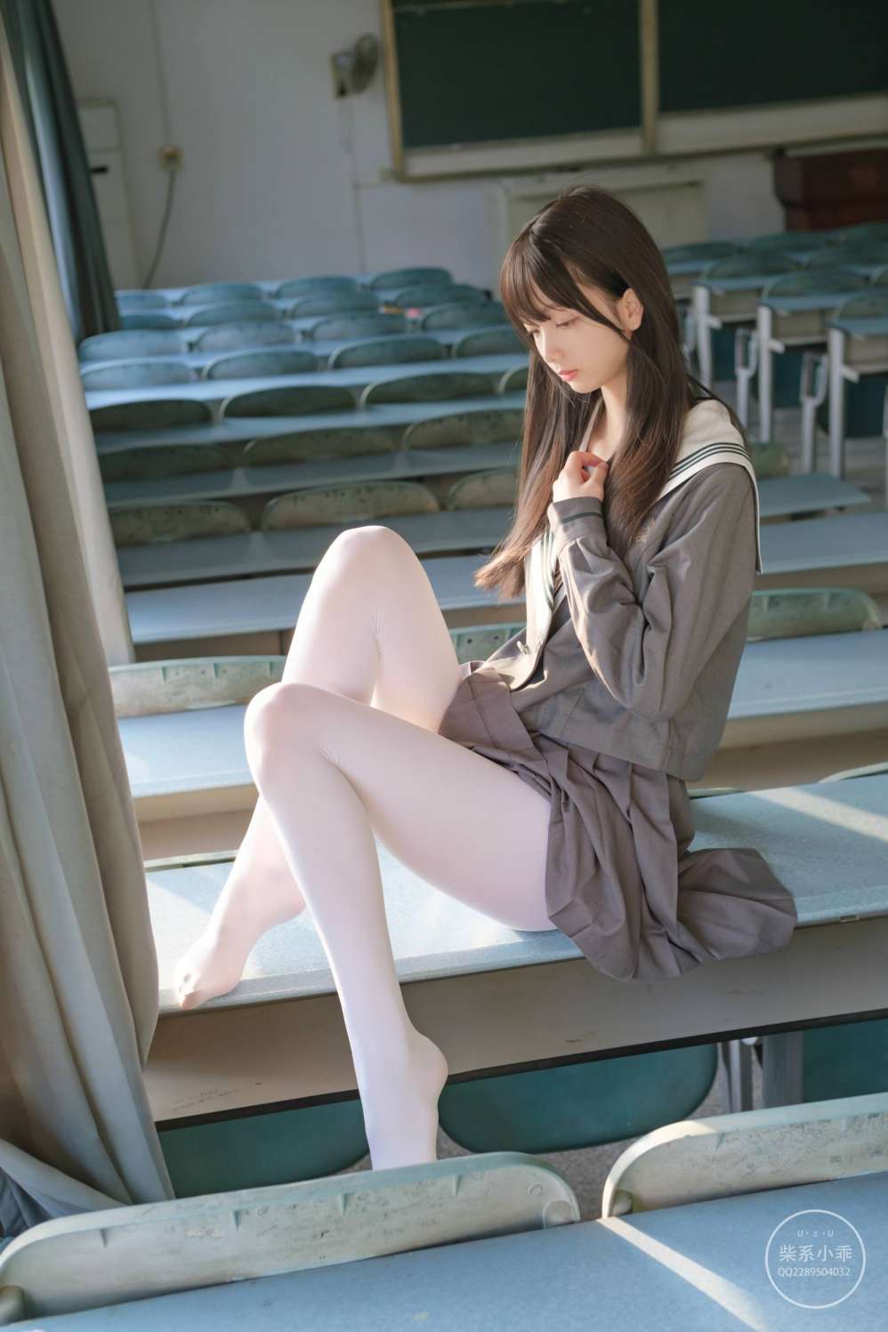 图片[5]-白丝清纯少女真的太可爱了【60P】20001-华仔美图