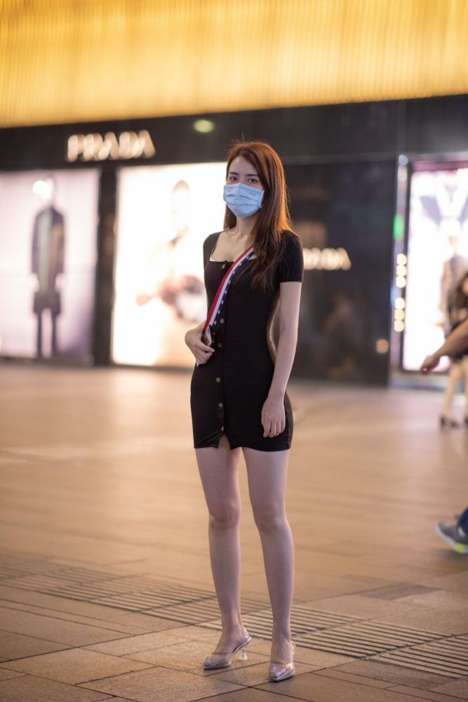逛商场的黑色包臀裙美丽女孩【385P】00050-华仔美图