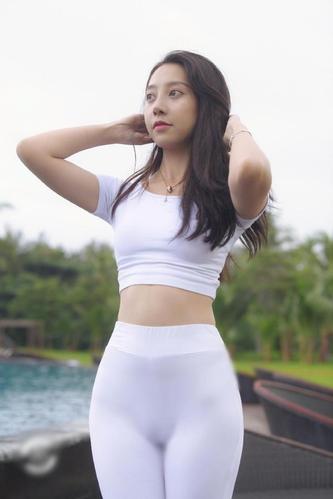 图片[2]-白色瑜伽裤柔情女孩 J1406 554P2V-21.1GB-华仔美图
