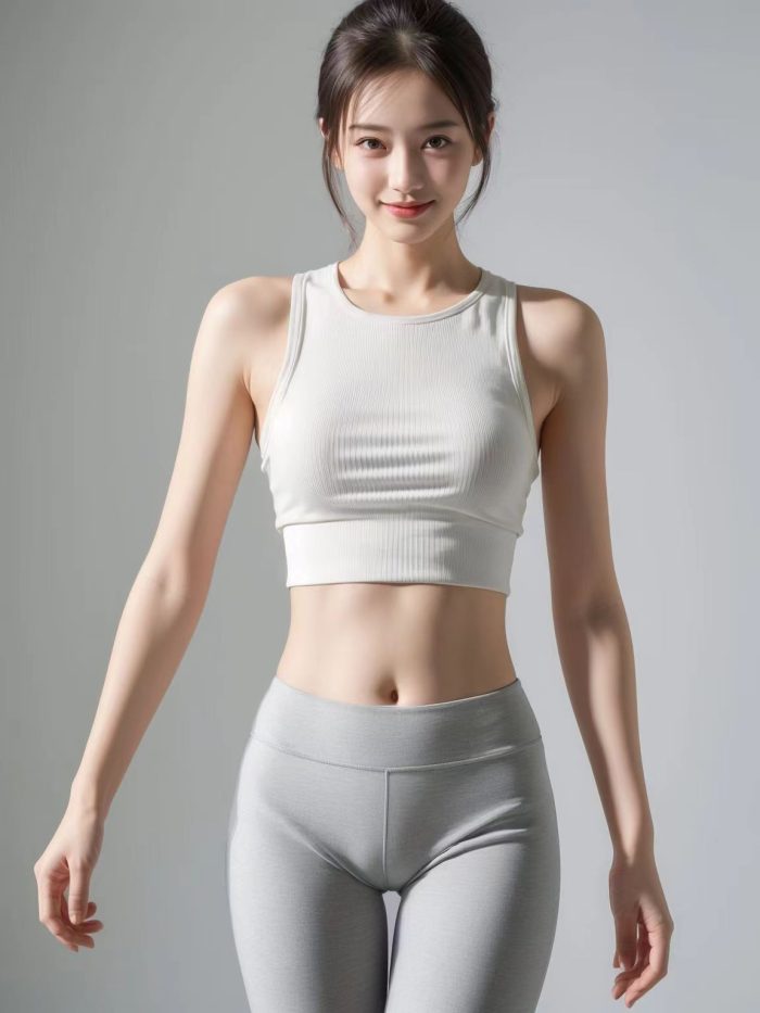 AI瑜伽裤清纯妹子系列图-华仔美图