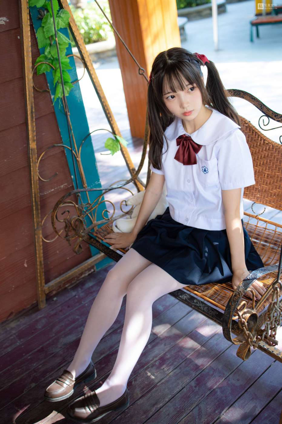 图片[3]-眼神好清澈的双马尾白丝女孩【75P】20019-华仔美图