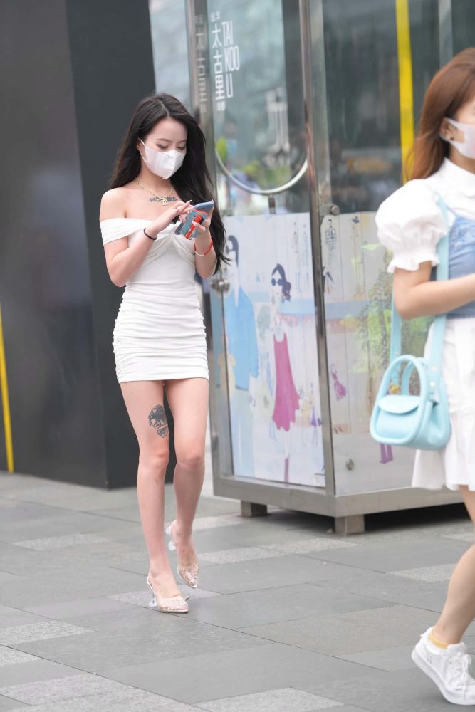 P4165 白色修身裙【116P1V】-华仔美图